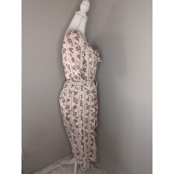 a Loves a cottagecore floral scoop neck balloon sleeve belted dress XS - Picture 5 of 9